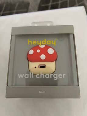 heyday Red & Cream Mushroom Wall Charger